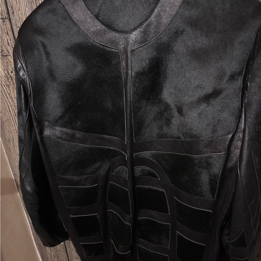 M2 by Morvatti Men's Black Leather Jacket M